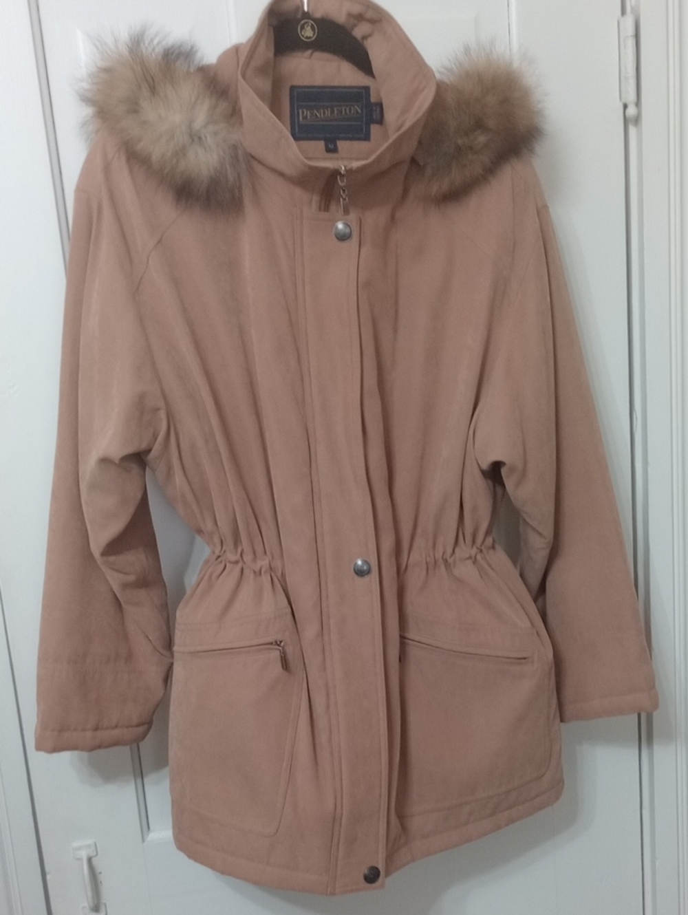 PENDLETON Tan Parka with Fox Fur Removable Hood